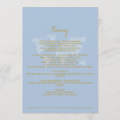 Wedding Passport Gold Dusty Blue Itinerary プログラム (裏面)