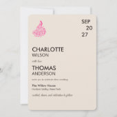 Wedding Peacock Botanical | Couture Art 招待状 (正面)