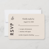 Wedding Peacock Botanical | Couture Response Art 出欠カード (正面)