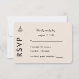 Wedding Peacock Botanical | Couture Response Art 出欠カード