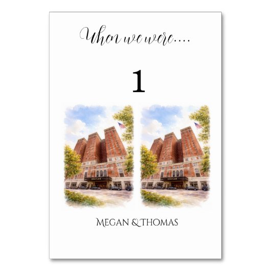 Wedding Personalized Table Number テーブルナンバー (正面)