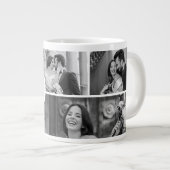Wedding Photo Collage Mug with Initial & Date ジャンボコーヒーマグカップ (正面右)