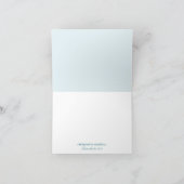 Wedding Photo Custom Thank You Card (aqua) サンキューカード (内部)
