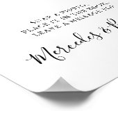 Wedding Photo Guest Book Sign Modern Calligraphy ポスター (角)