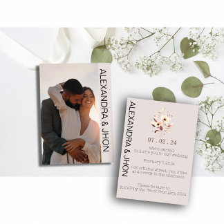 Wedding Photo Invitation | Personalized Elegance  セーブザデート