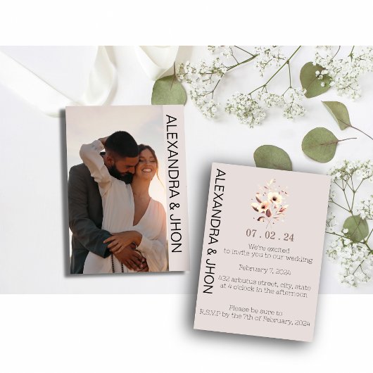 Wedding Photo Invitation | Personalized Elegance  セーブザデート