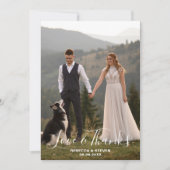Wedding Photo Love and Thanks Guest Appreciation サンキューカード (正面)