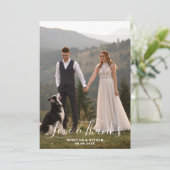 Wedding Photo Love and Thanks Guest Appreciation サンキューカード (スタンド正面)