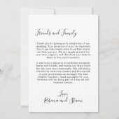 Wedding Photo Love and Thanks Guest Appreciation サンキューカード (裏面)