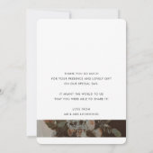 WEDDING PHOTO modern elegant chic ampersand black サンキューカード (裏面)