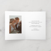 WEDDING PHOTO modern elegant chic ampersand black 箔グリーティングカード (内側レイダウン)