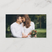 Wedding Photo Online RSVP QR Code, Black & White エンクロージャーカード (裏面)