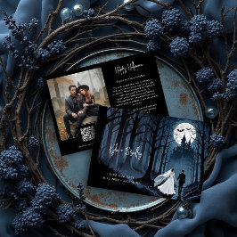 Wedding Photo & QR Haunted Castle Gothic セーブザデート