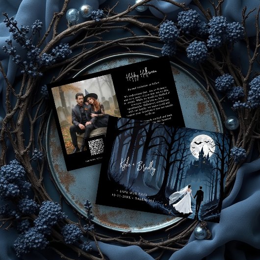 Wedding Photo & QR Haunted Castle Gothic セーブザデート