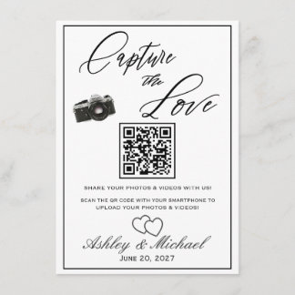 Wedding Photo QR Sign エンクロージャーカード