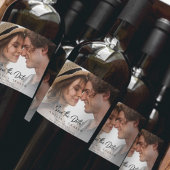 Wedding Photo Save the Date Minimalist Wine Label ワインラベル