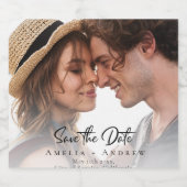Wedding Photo Save the Date Sparkling Wine Label スパークリングワインラベル (シングルラベル)