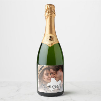 Wedding Photo Save the Date Sparkling Wine Label スパークリングワインラベル