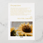 Wedding Photo Script Thank You Foil Card 箔シーズンカード (裏面)