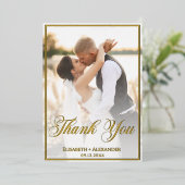 Wedding Photo Script THANK YOU Foil Card 箔招待状 (立ち正面)