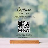 Wedding Photo Sharing With QR Code アクリルサイン (ニュートラル)