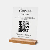 Wedding Photo Sharing With QR Code アクリルサイン (傾斜)