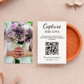 Wedding Photo Sharing With QR Code And Picture エンクロージャーカード