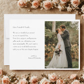 Wedding Photo Simple Landscape Thank You Card サンキューカード