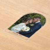 Wedding Photo Thank You Floral Arch アクリル招待状 (レイダウン)