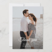 Wedding Photo Thank you Tropical Greenery QR Code サンキューカード (正面)