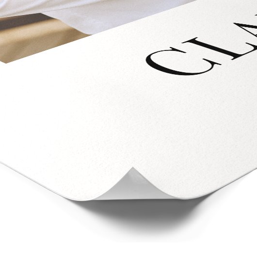 Wedding Photo Welcome Sign ポスター (角)