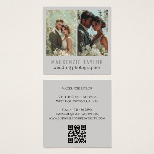 Wedding Photographer 2 Photo Personalized QR Code (正面&裏面)