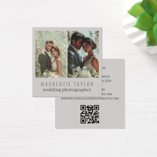 Wedding Photographer 2 Photo Personalized QR Code (デスク)