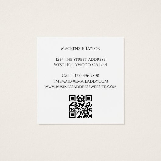 Wedding Photographer 2 Photo Personalized QR Code (裏面)