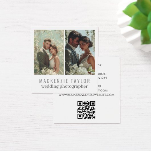 Wedding Photographer 2 Photo Personalized QR Code (デスク)