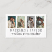 Wedding Photographer 4 Photo Personalized QR Code 名刺 (正面)