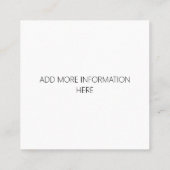 Wedding Photographer Business Card Elegant Wedding スクエア名刺 (裏面)