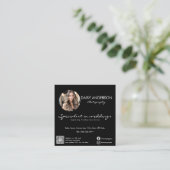 Wedding Photographer Business Card Elegant Wedding スクエア名刺 (スタンド正面)