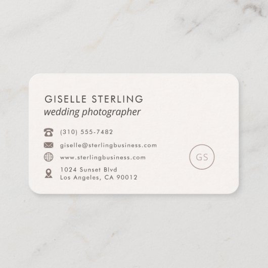 Wedding Photographer Feminine Professional 名刺 (裏面)