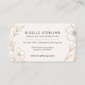 Wedding Photographer Floral 名刺 (裏面)