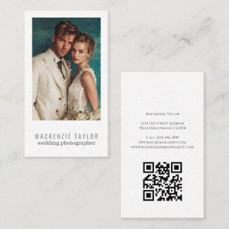 Wedding Photographer Photo Personalized QR Code 名刺