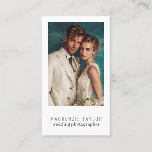 Wedding Photographer Photo Personalized QR Code 名刺 (正面)