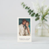 Wedding Photographer Photo Personalized QR Code 名刺 (スタンド正面)