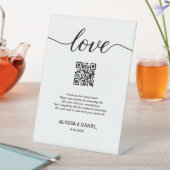 Wedding Photos share QR code Love Script 台座サイン (インサイチュ)