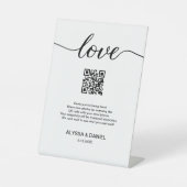 Wedding Photos share QR code Love Script 台座サイン (正面)