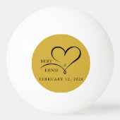 Wedding Ping Pong Ball Custom Text Fun Party Favor 卓球ボール (裏面)