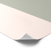 Wedding pink arch sage green taupe pampas roses ポスター (角)