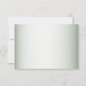 Wedding Pink Floral Rustic Geometric Green 出欠カード (裏面)