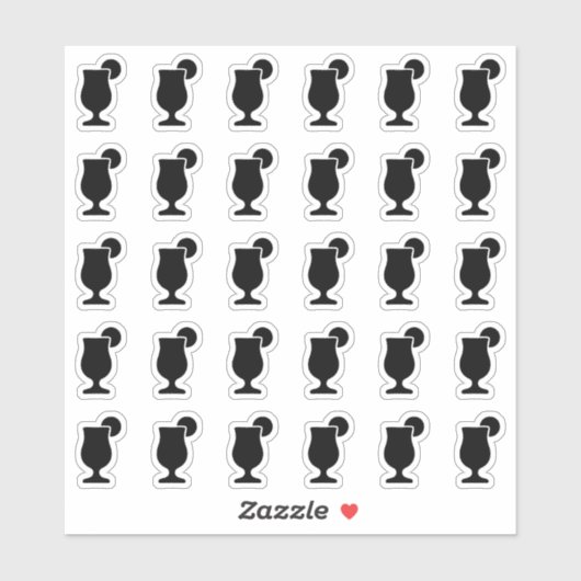 Wedding Place Card Bar Menu Coctail Drink Choice シール (シート)