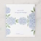 Wedding Place Cards, Blue Hydrangea Border Classic プレイスカード (外部開封)